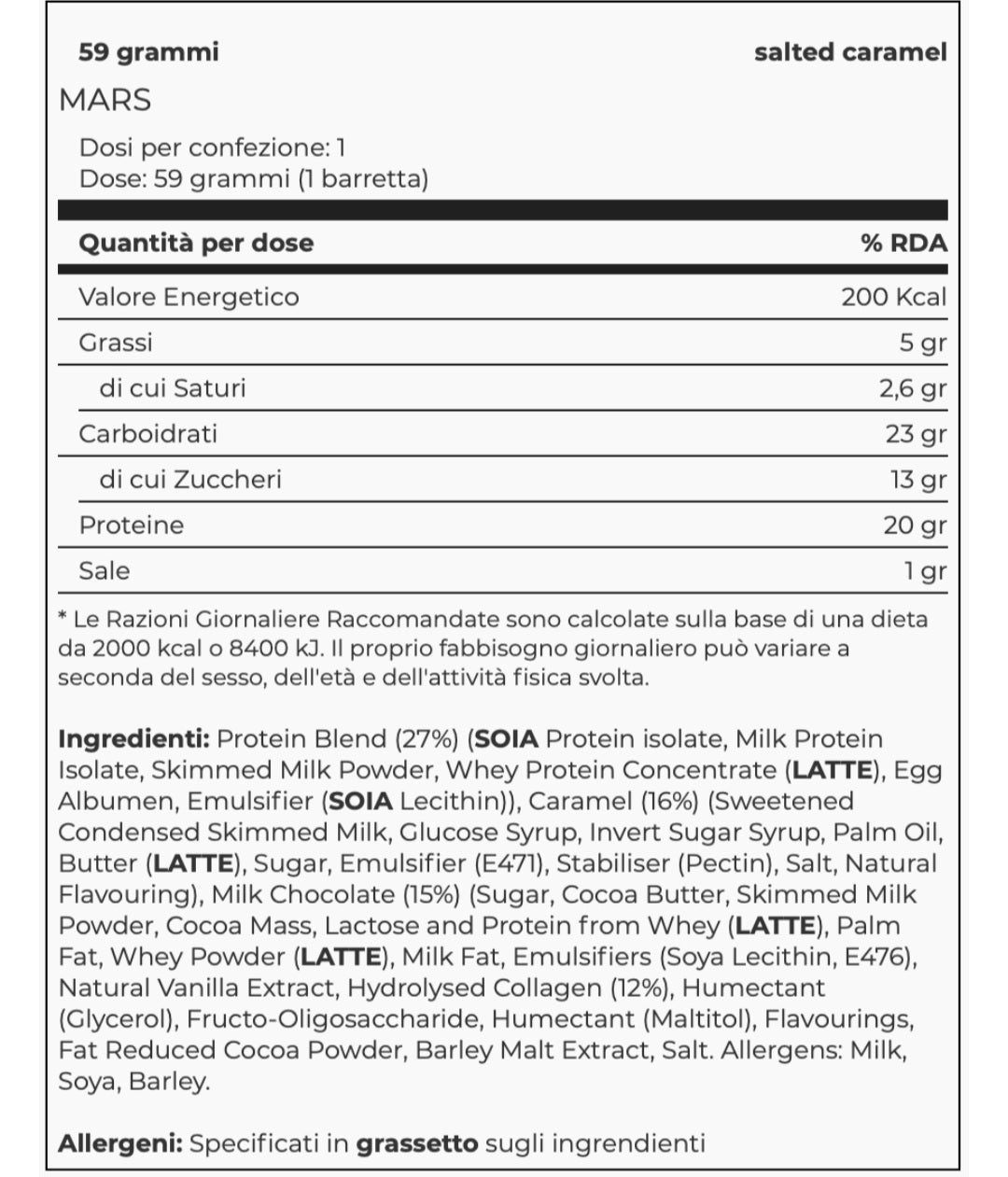 MARS HI PROTEIN BAR (59g)