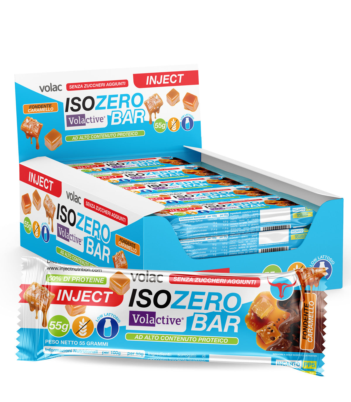 ISOZERO BAR Volac® Volactive® Senza Zuccheri (55g) INJECT NUTRITION