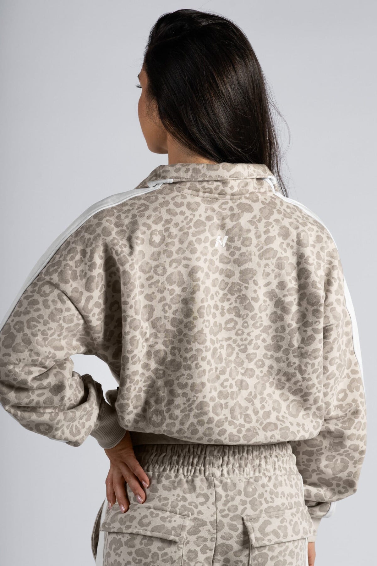 Felpa half-zip leopardata PRIMAL 866