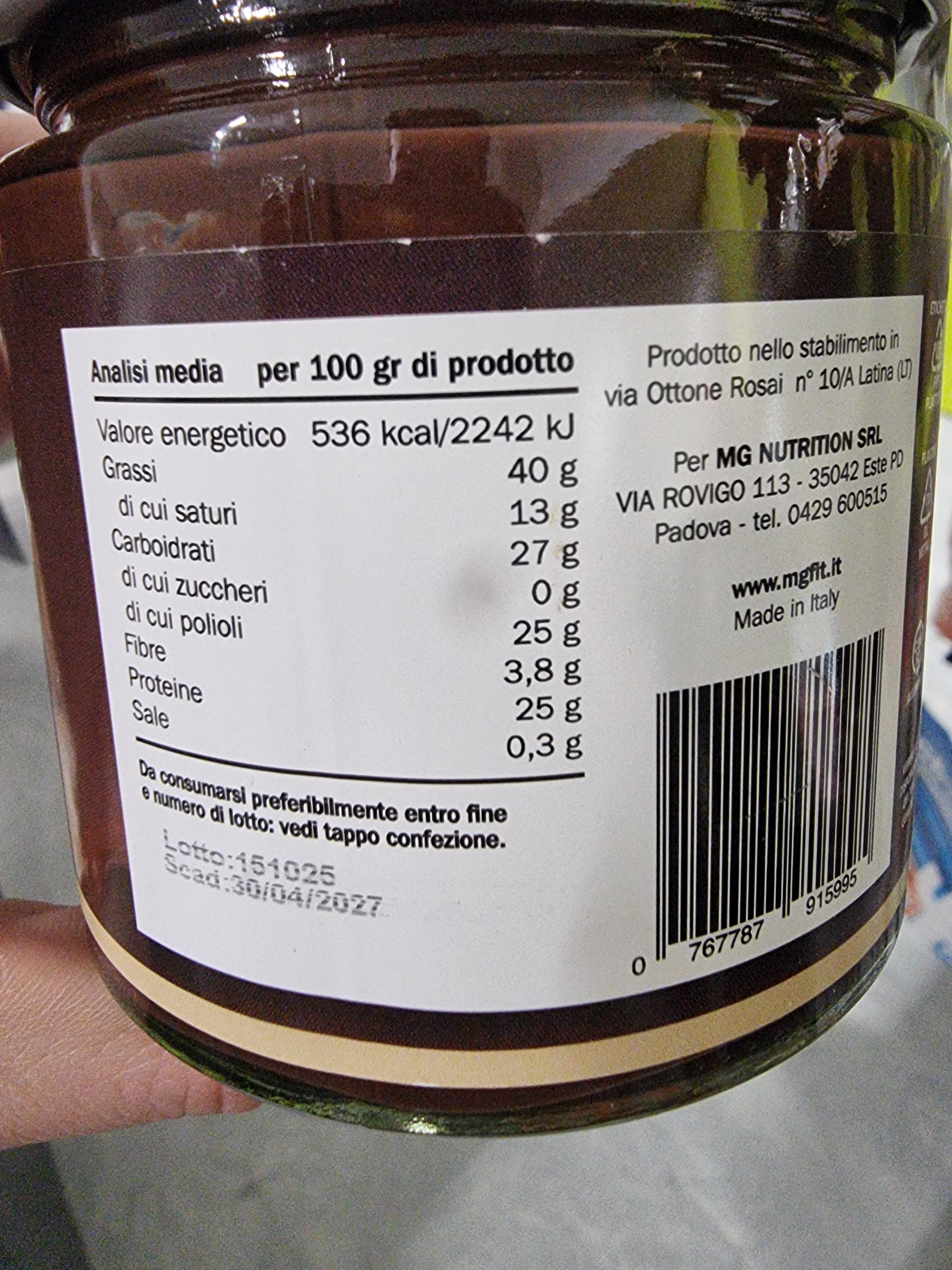 Crema proteica spalmabile Bioextreme