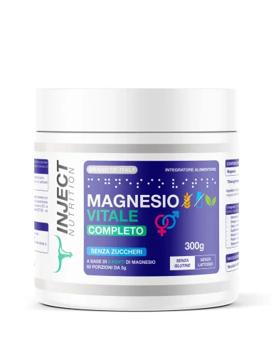 Magnesio Vitale Completo - 5 Fonti 300 grammi) INJECT NUTRITION