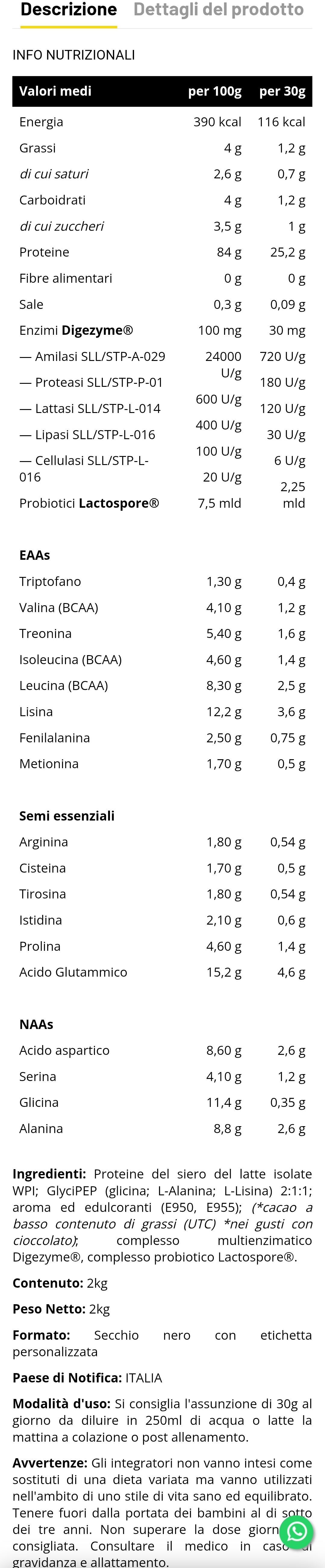 Starbol Protein Isolate 85% (2kg) INJECT NUTRITION