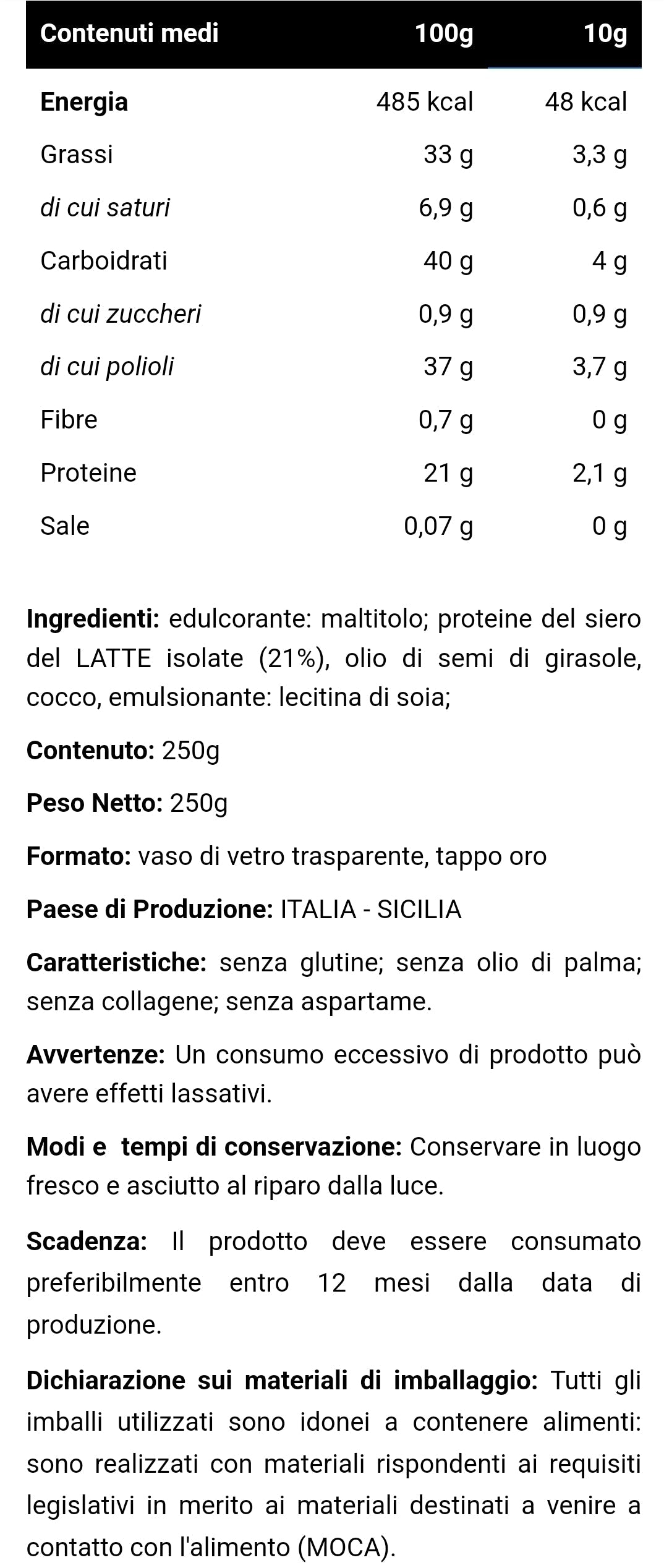 Zero Cream COCCOBELLO (250g)