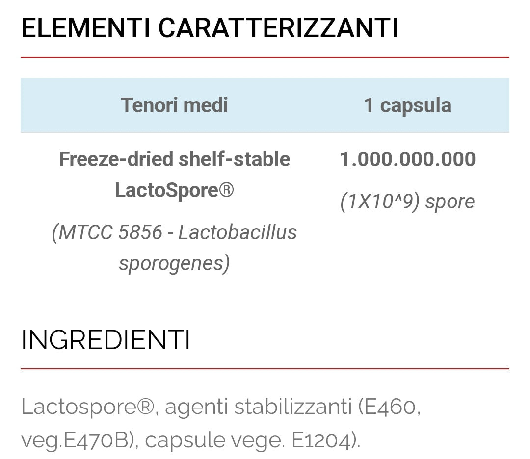 PROBIOTIC+ LACTOSPORE® (60CPS)