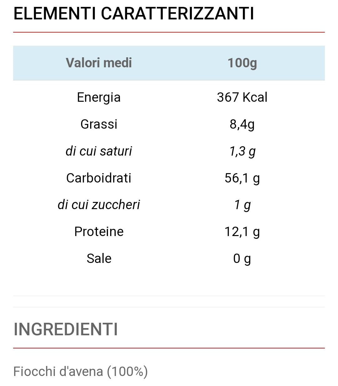 FIOCCHI D'AVENA BABY NEUTRI (1KG)