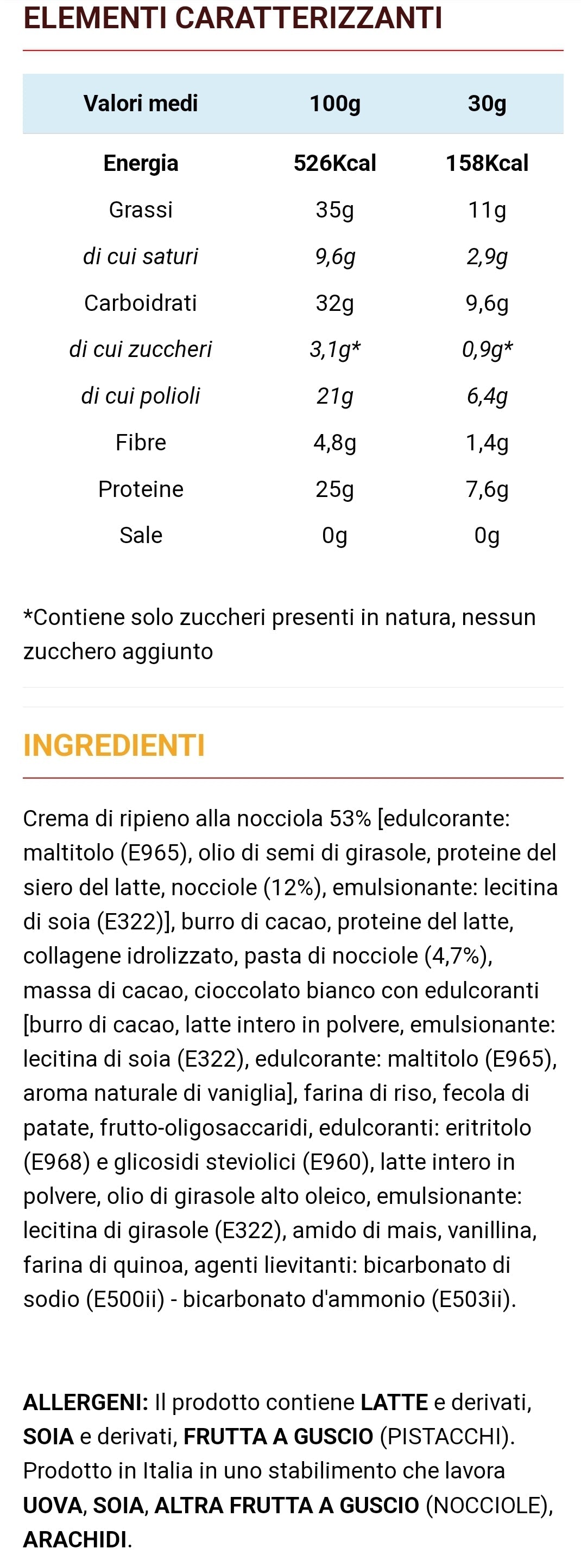 ZERO SNACK NOCCIOLA (30G)