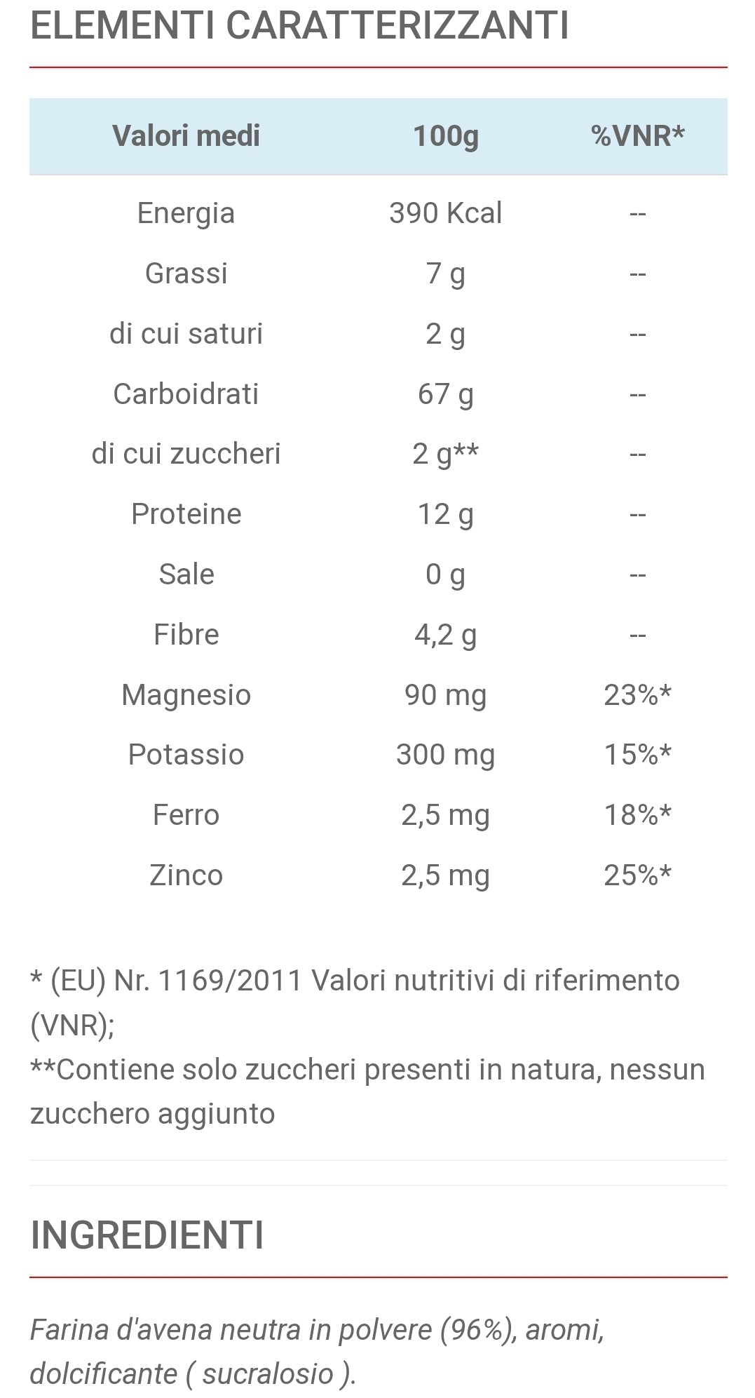 FARINA D'AVENA (1KG)