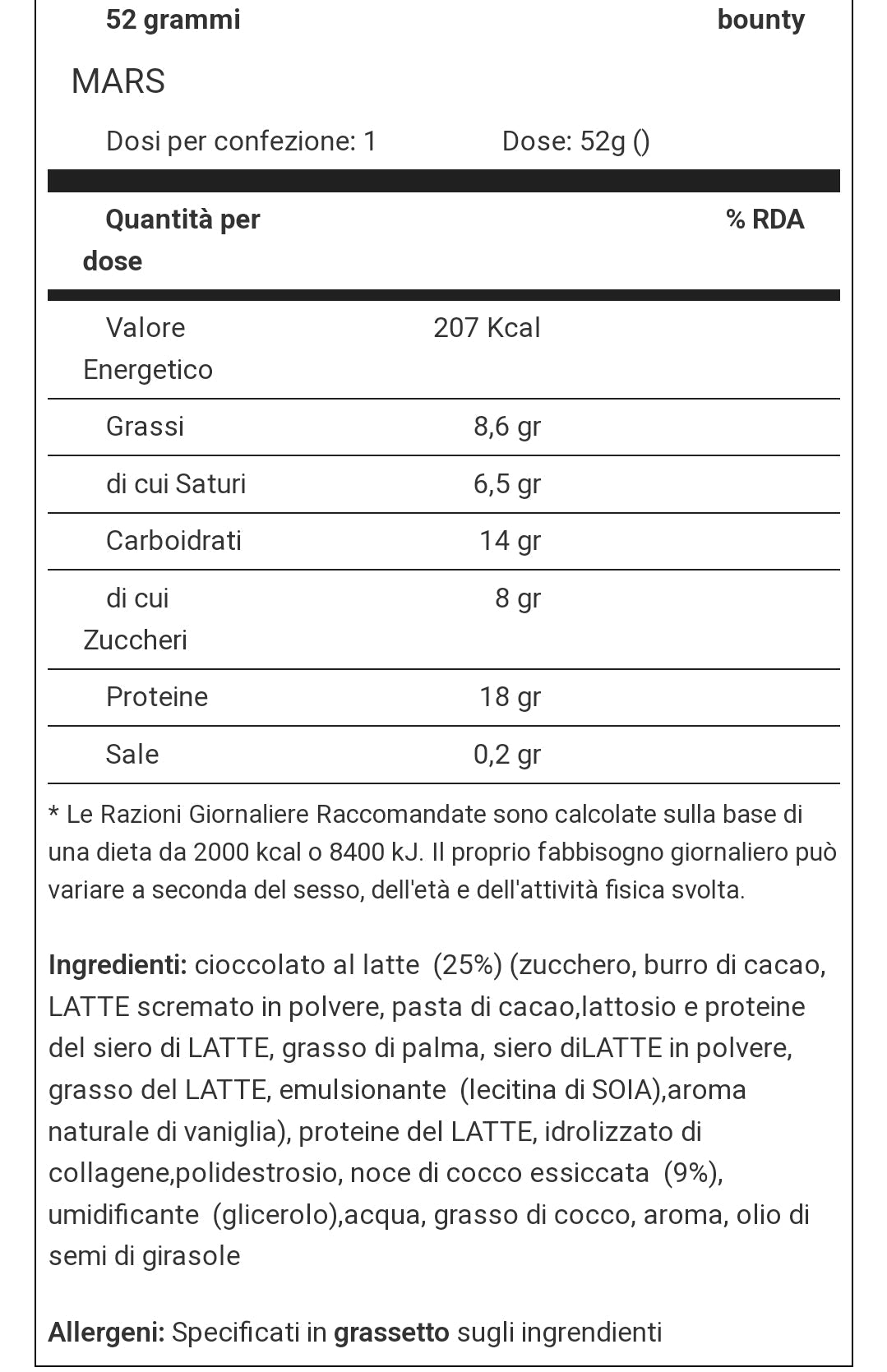 BOUNTY HI PROTEIN BAR (52g)