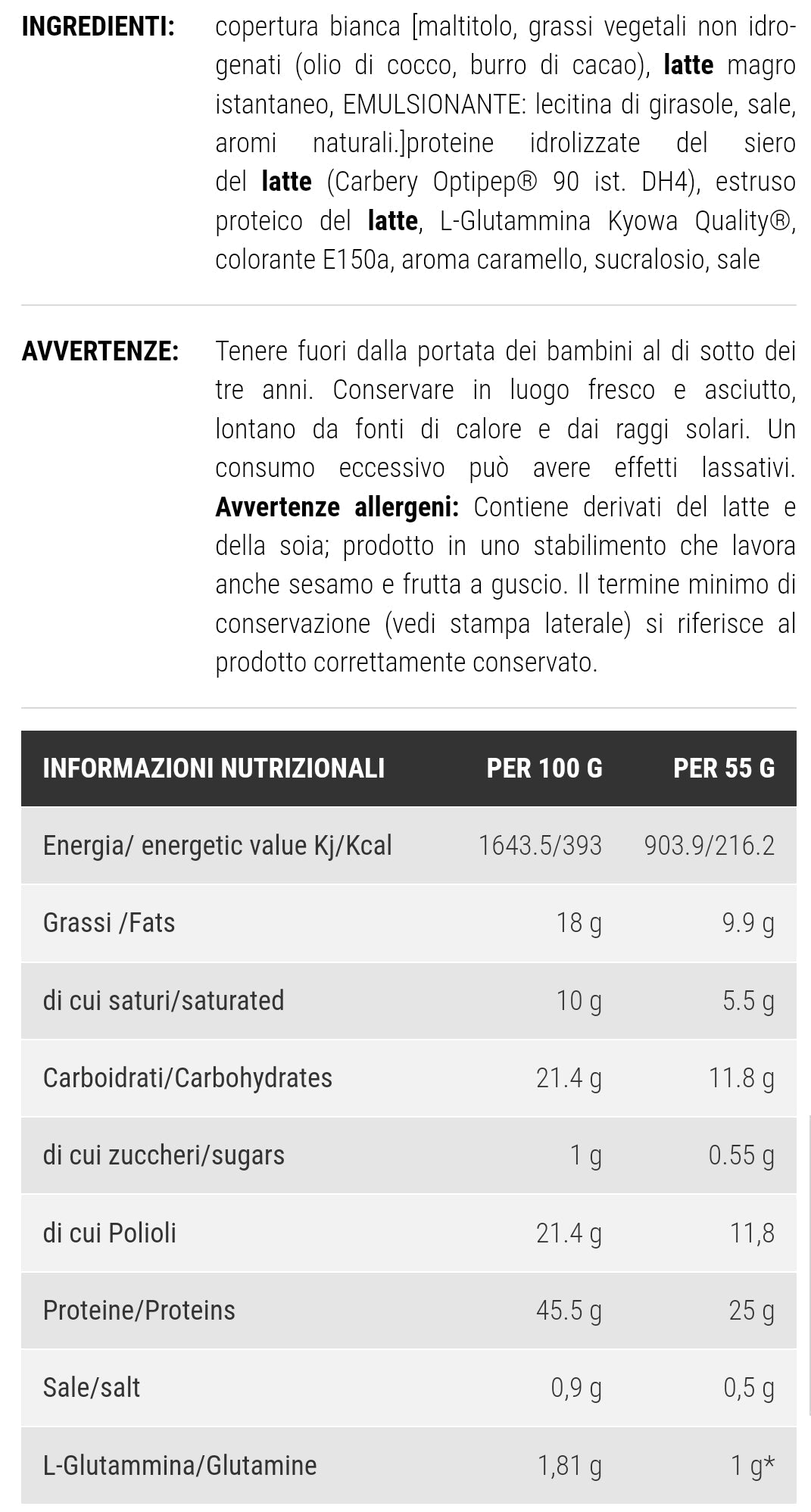 BARR 55GR HYDROLYZED BIANCO CARAMELLO