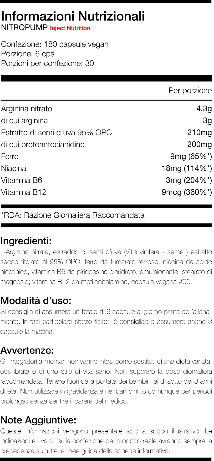 NITROPUMP (180cps) INJECT NUTRITION