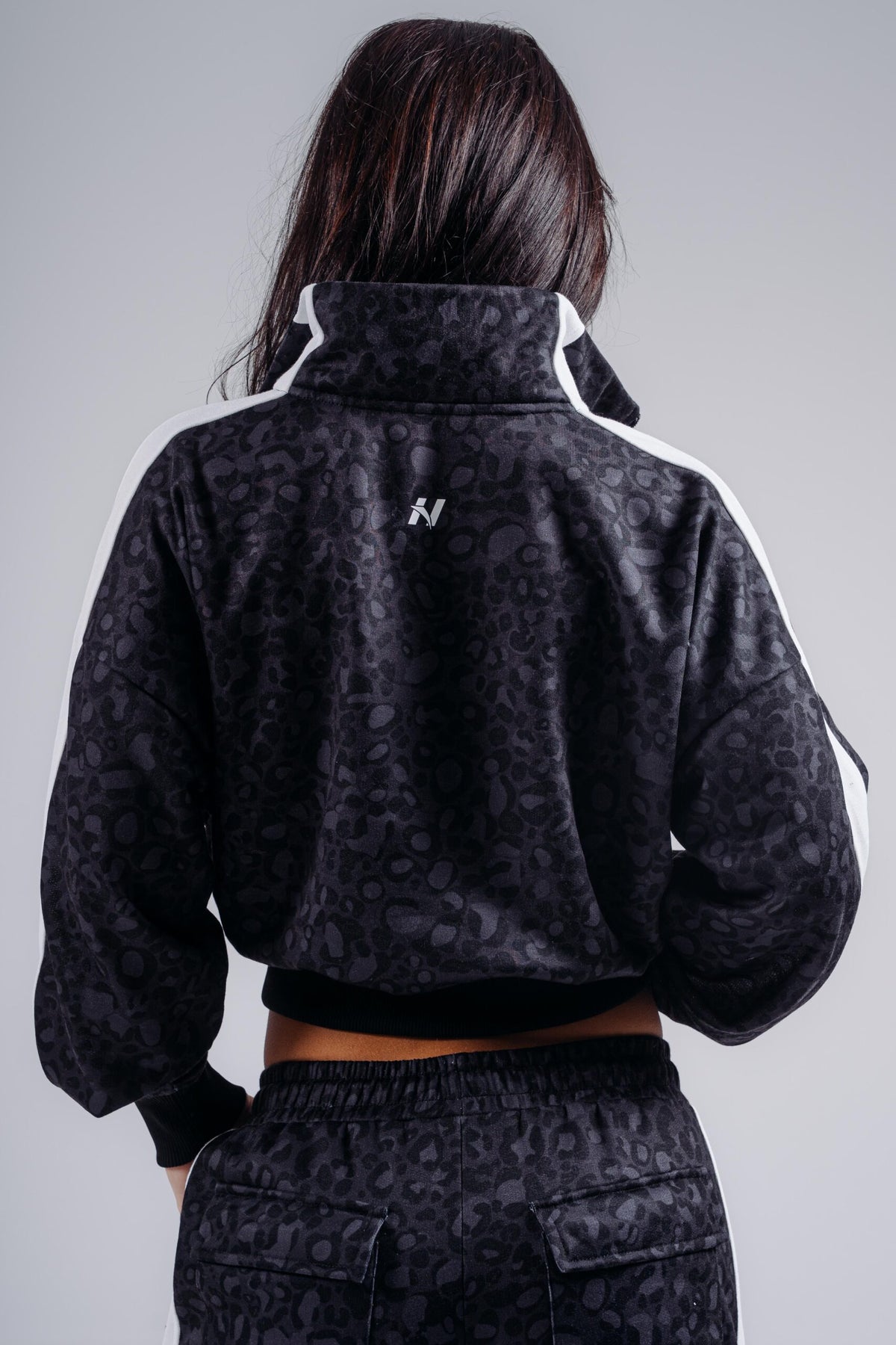 Felpa half-zip leopardata PRIMAL 866