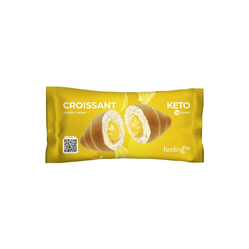 Croissant ripieno di crema pasticcera 50g