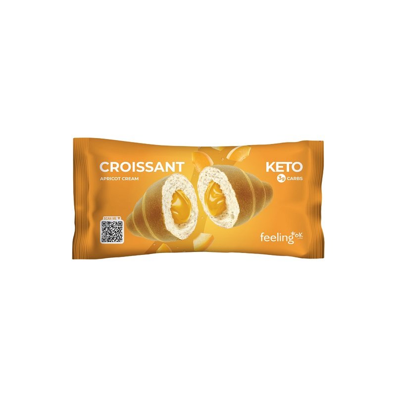 Croissant ripieno di crema all'albicocca 50g