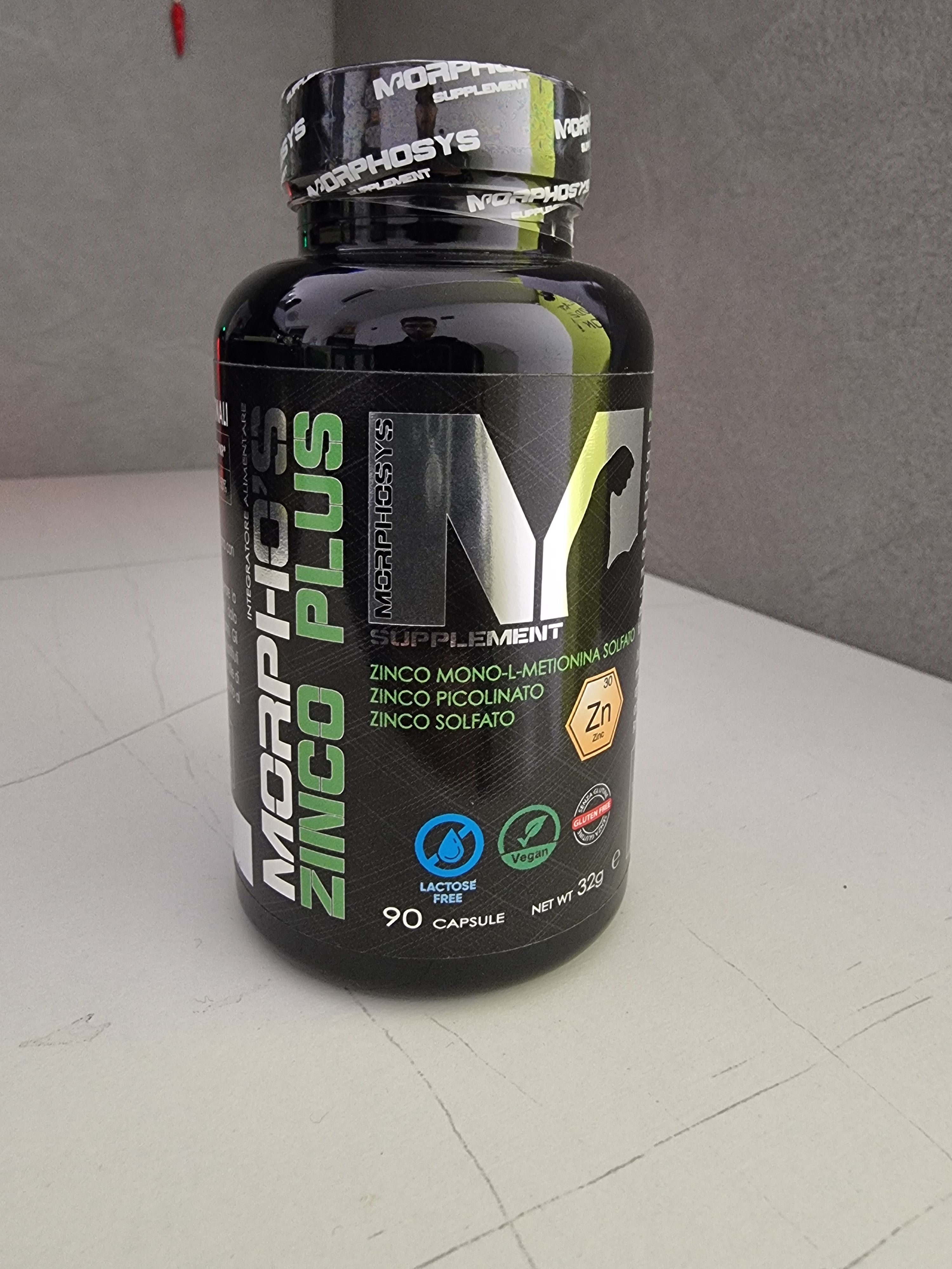 MORPHO'S ZINCO-PLUS, zinco mono-L metionina solfato, zinco picolinato, zinco solfato con estratto di Bamboo 90cps