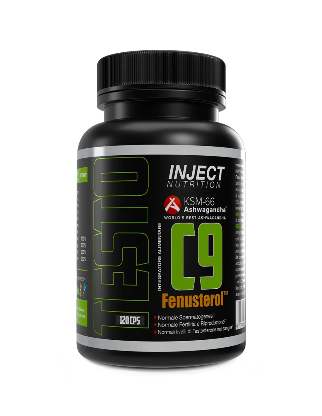 Testo C9 KSM-66® Fenusterol® (120cps) INJECT NUTRITION
