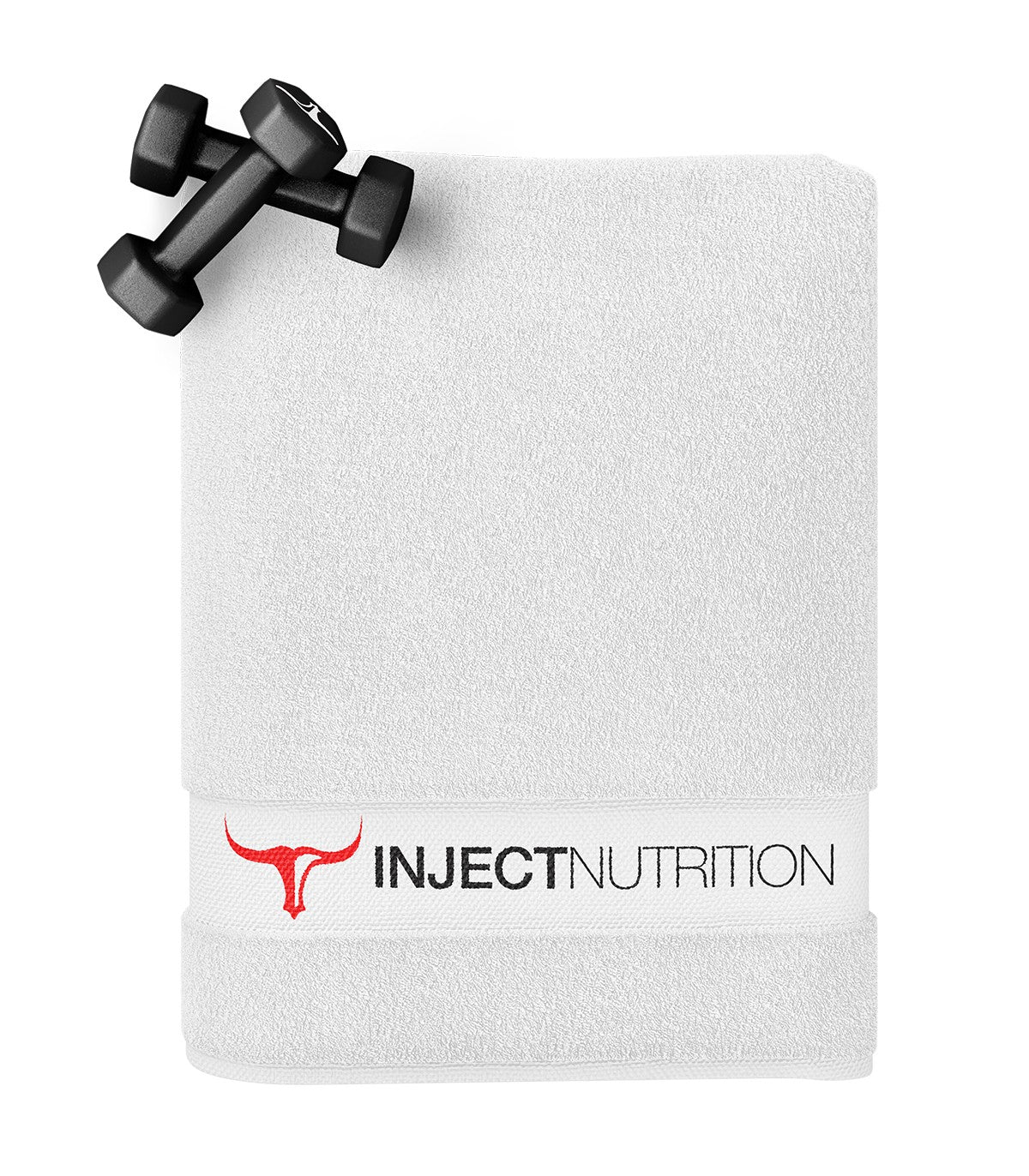 WHITE COTTON GYM TOWEL 50X100CM INJECT NUTRITION